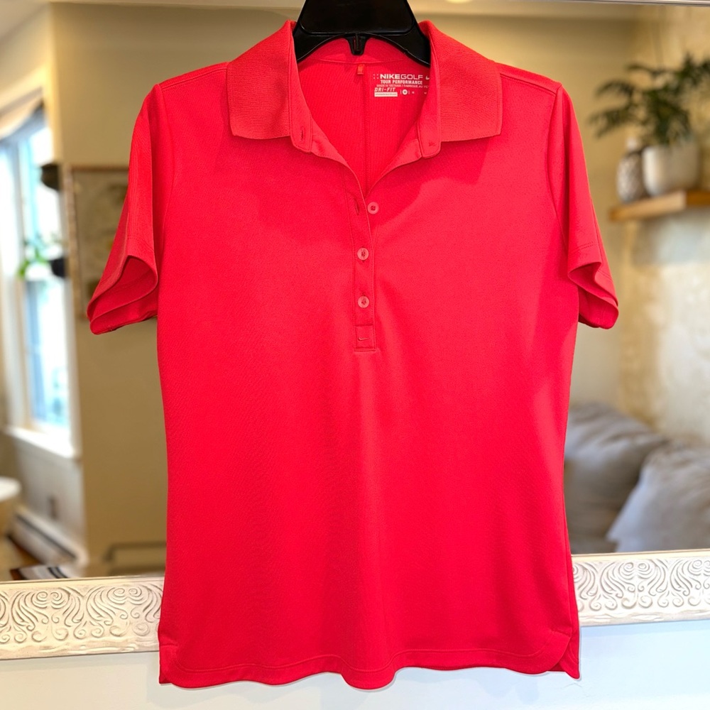 Nike Golf Tour Performance Dri-Fit Hot Pink Short Sleeve Shirt M